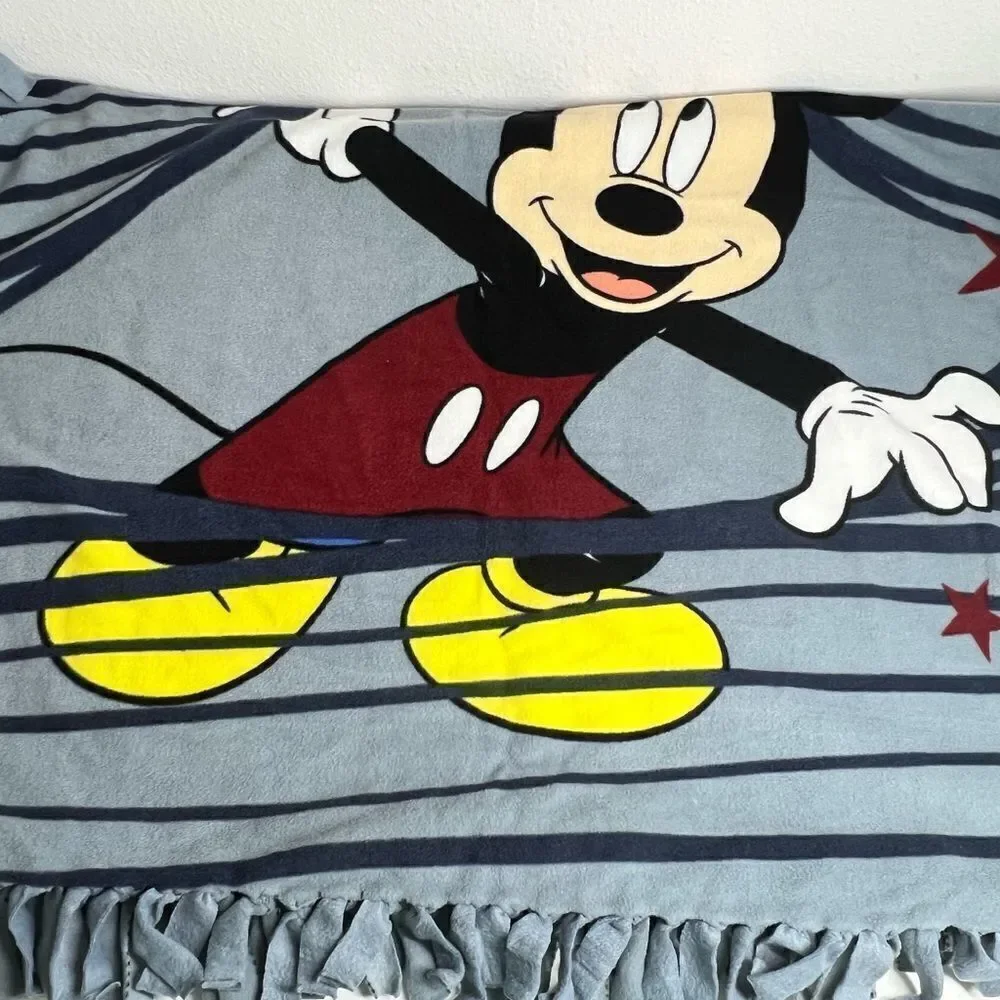 Disney Micky Mouse Blanket Throw 40”x 55” Doubled